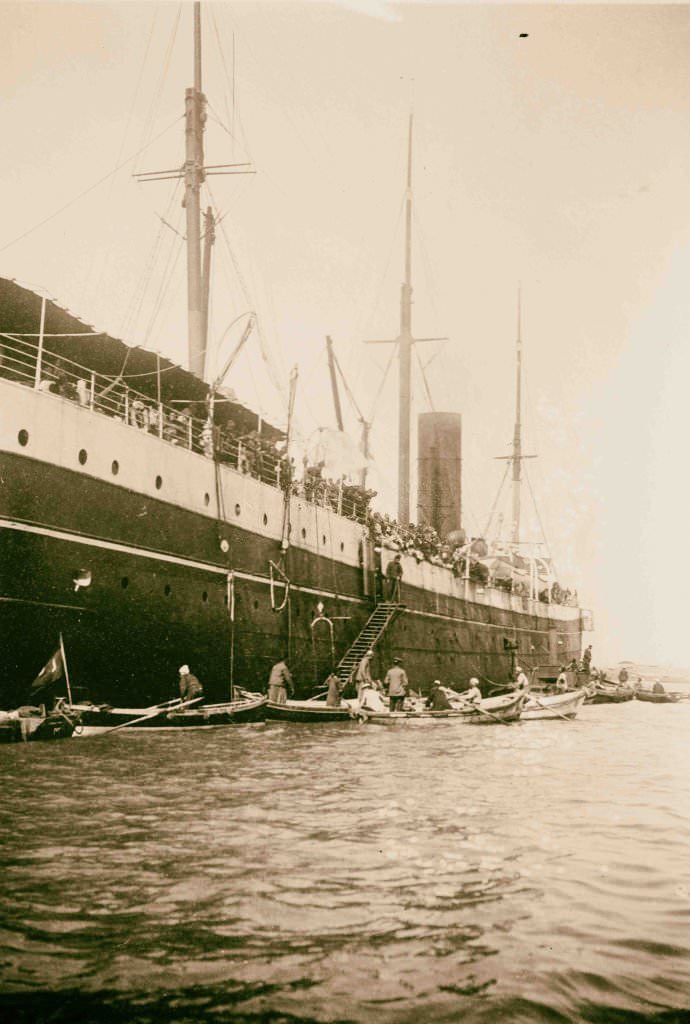 Arrival of a Turkish transport, Egypt, 1900s