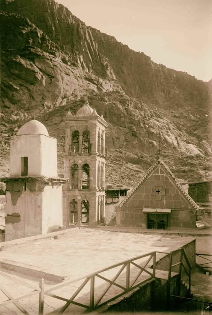 Church of the Transfiguration and the mosque [Monastery of St. Catherine], Egypt, 1900, Egypt