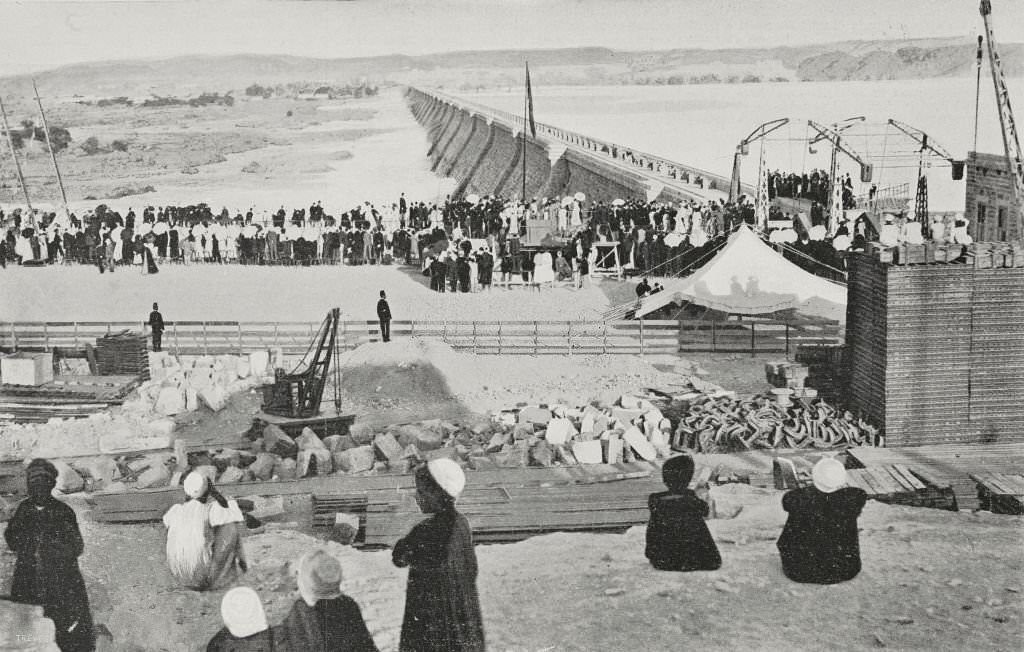 Inauguration of the Aswan water reservoir Egypt, 1903