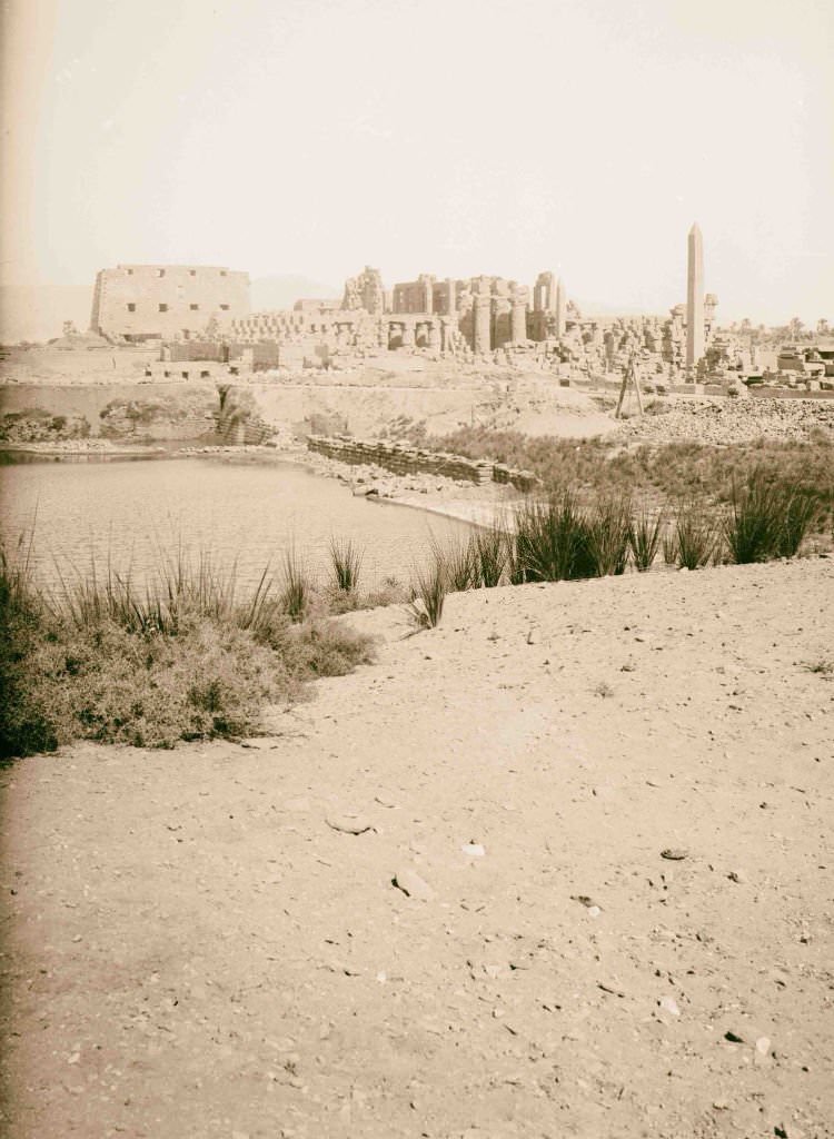 General view of ruins of Karnak, Egypt
