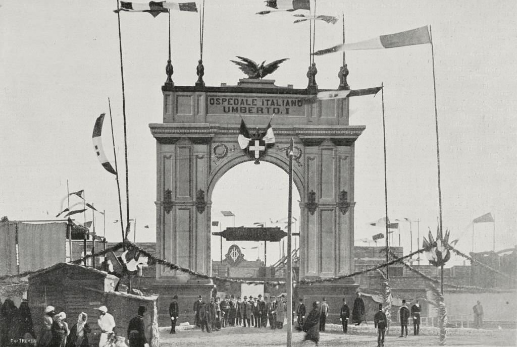 Inauguration of the Umberto I hospital in Cairo, Egypt, 1903