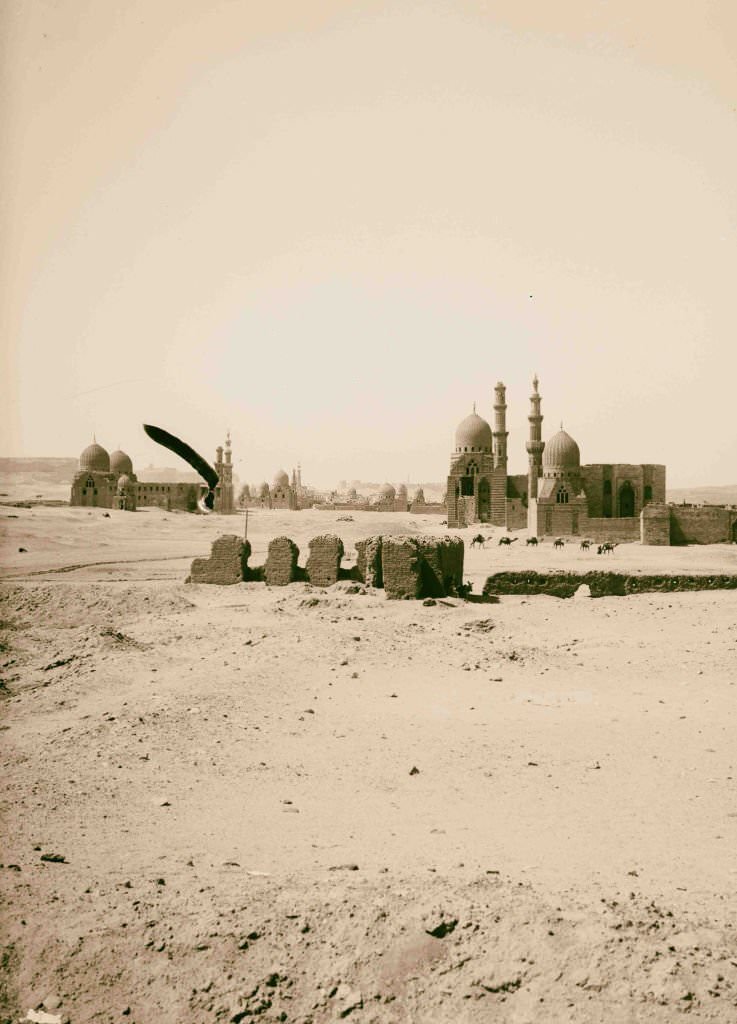 General view of Tombs of Khalifs in Cairo, 1900s