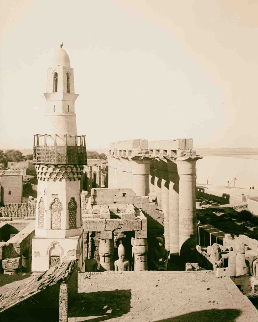 General view of Temple of Luxor, 1900
