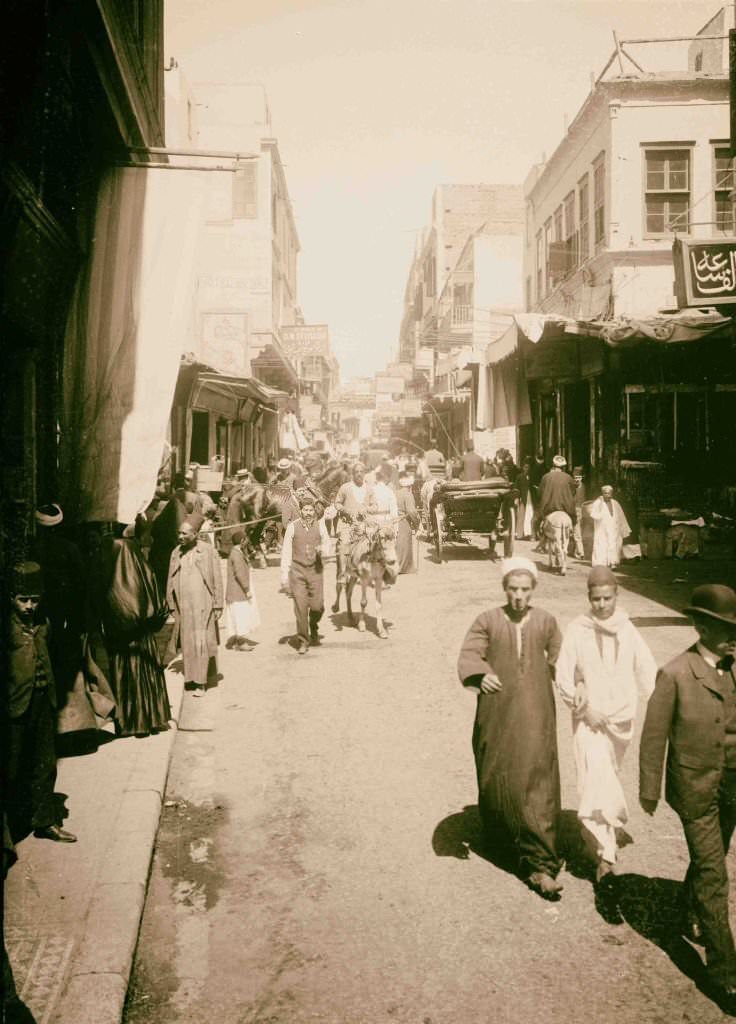 Muski Street, Cairo, 1900