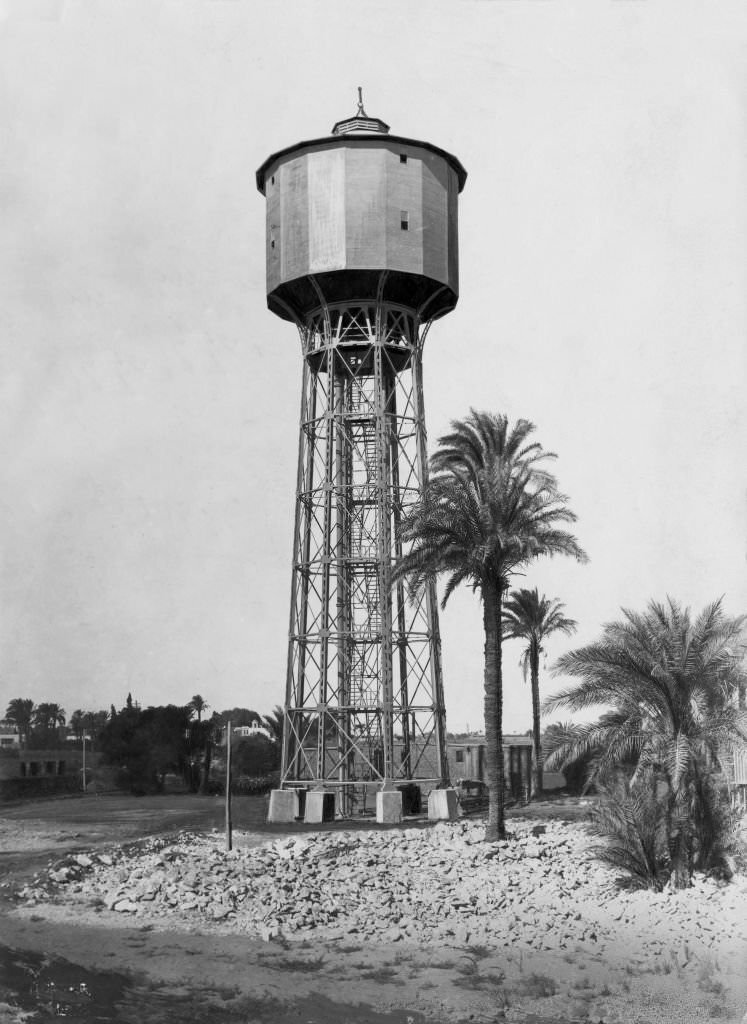 Water tower in Faiyum Oasis, Egypt, 1900s