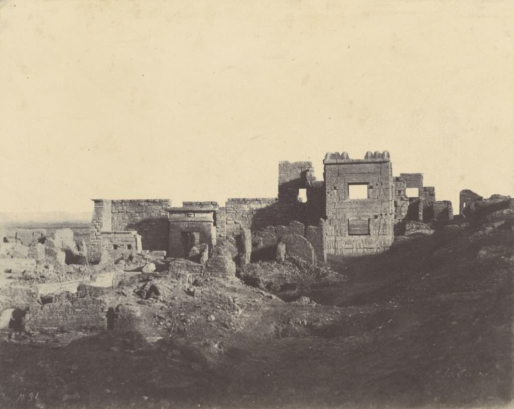 Medinet Habu. View taken from the entrance of the Palace of Ramses Meiamoun