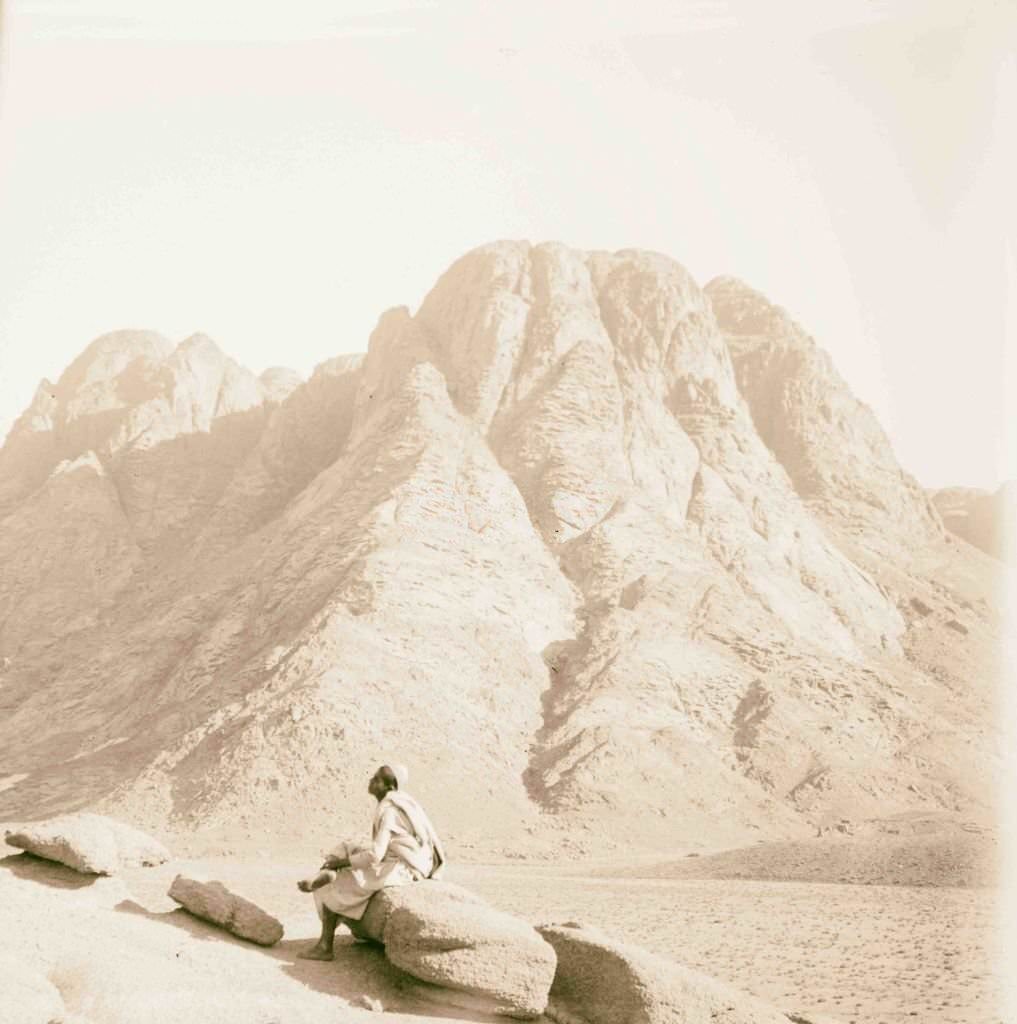 Near view of Mount Sinai, Egypt, 1900.