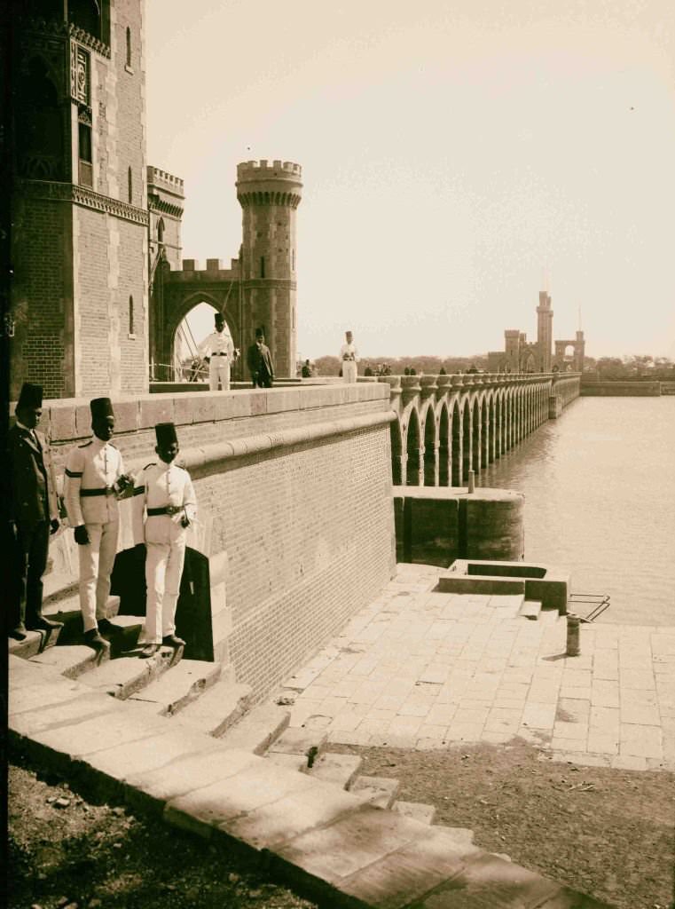 The barrage. Near view of the barrage from the E. 1900