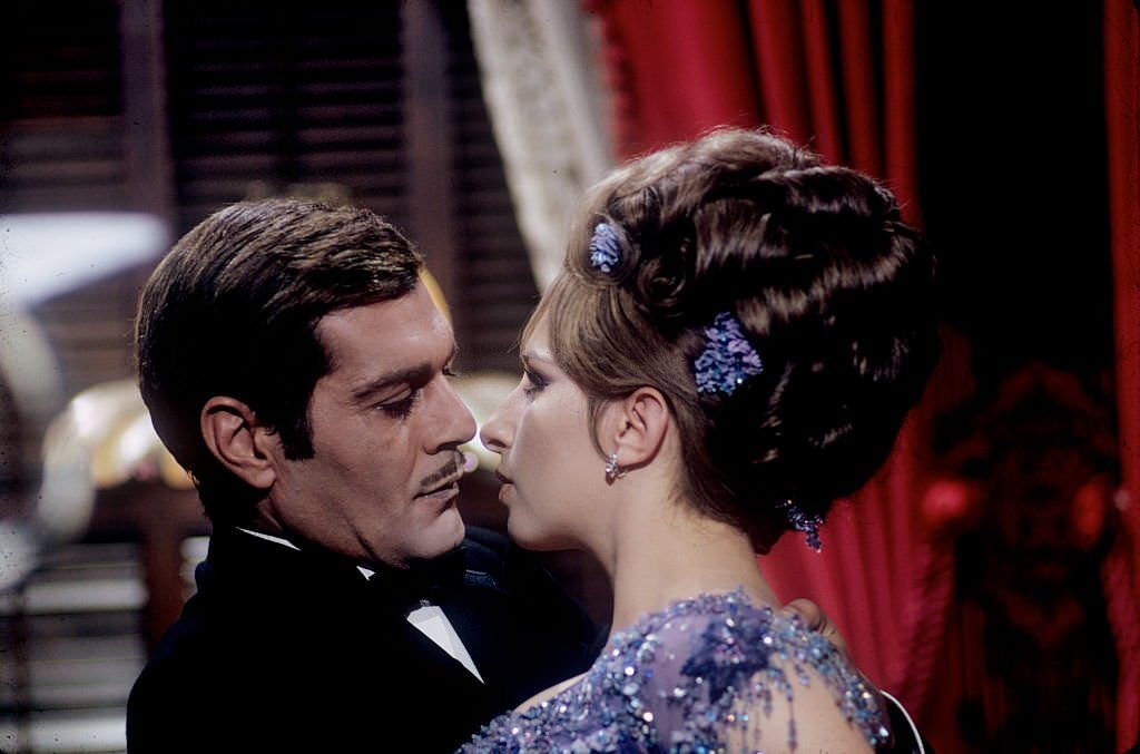 Barbra Streisand and Omar Sharif in 'Funny Girl', 1968.