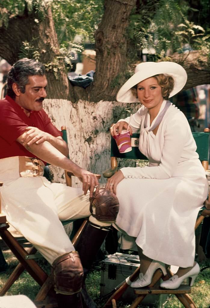 Barbra Streisand and Omar Sharif in 'Funny Girl', 1968.