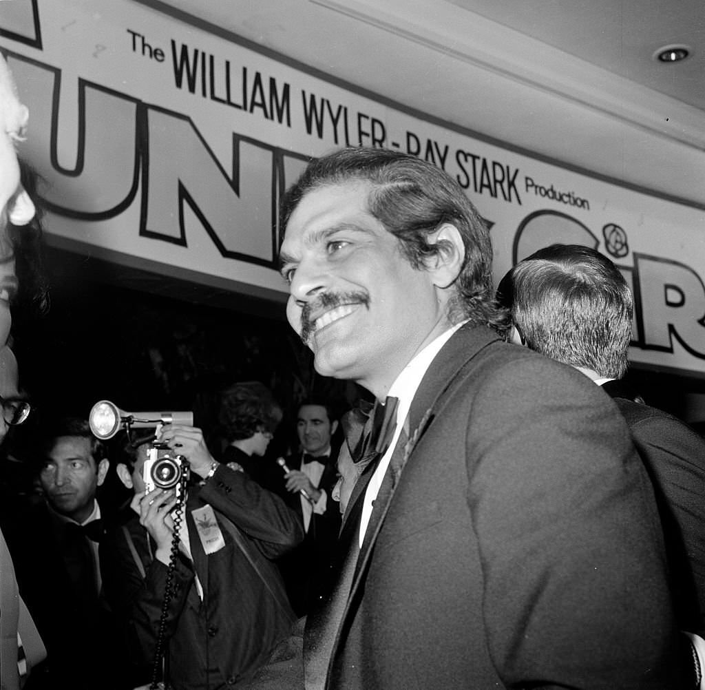 Omar Sharif attends the premiere of "Funny Girl" in Los Angeles.