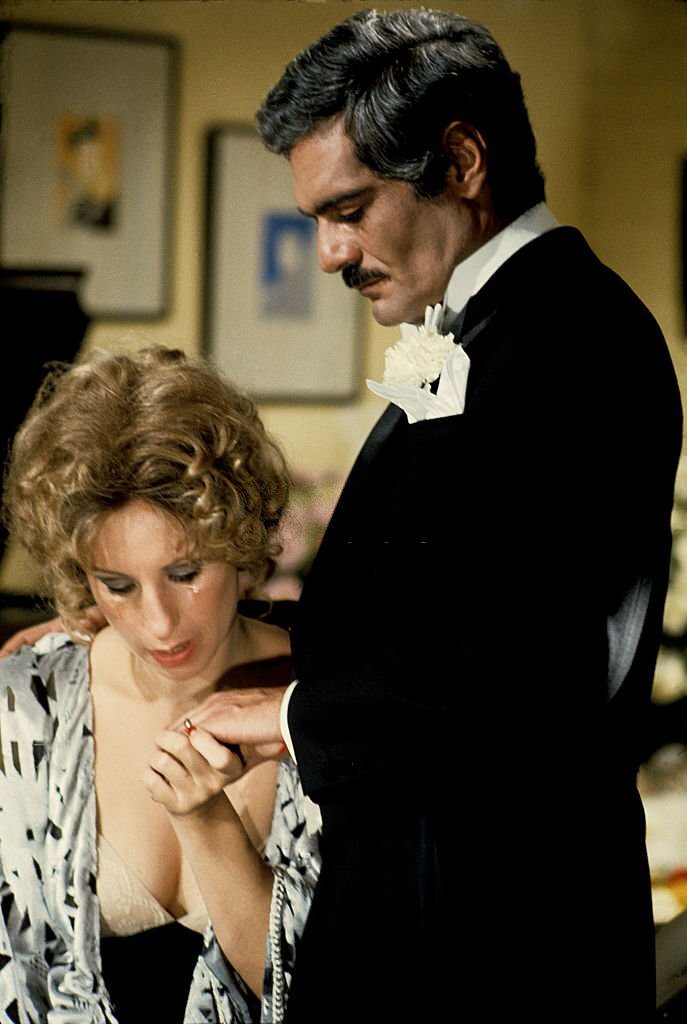 Barbra Streisand and Omar Sharif in 'Funny Girl', 1968.