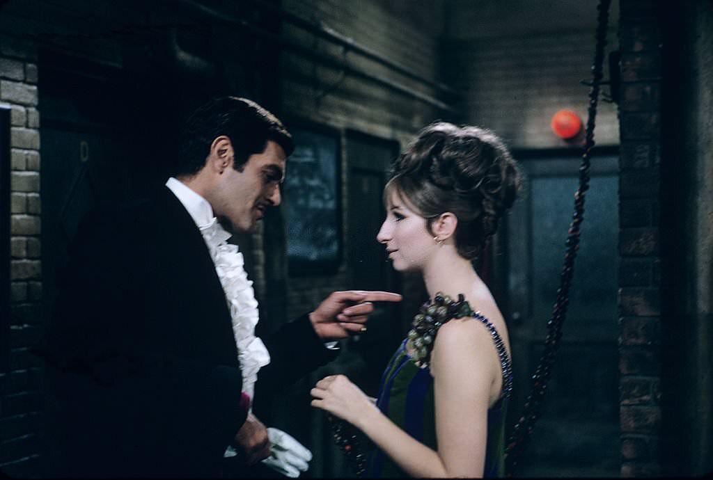 Barbra Streisand and Omar Sharif in 'Funny Girl', 1968.