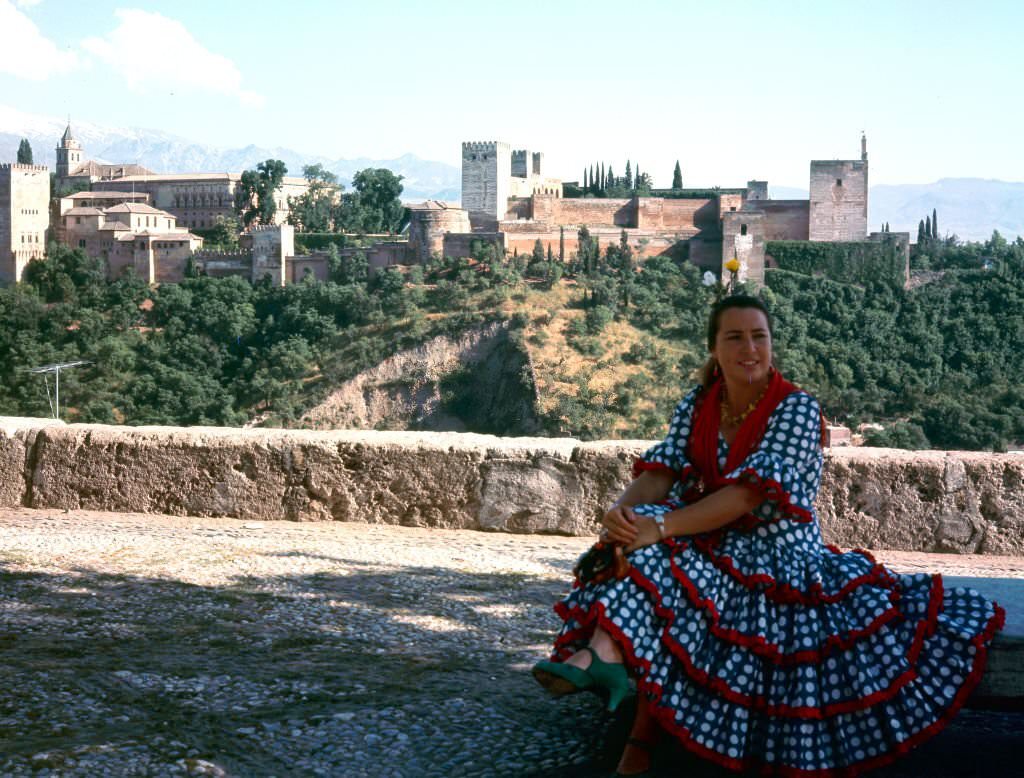 The Alhambra of Granada, Andalusia, Spain, 1968.
