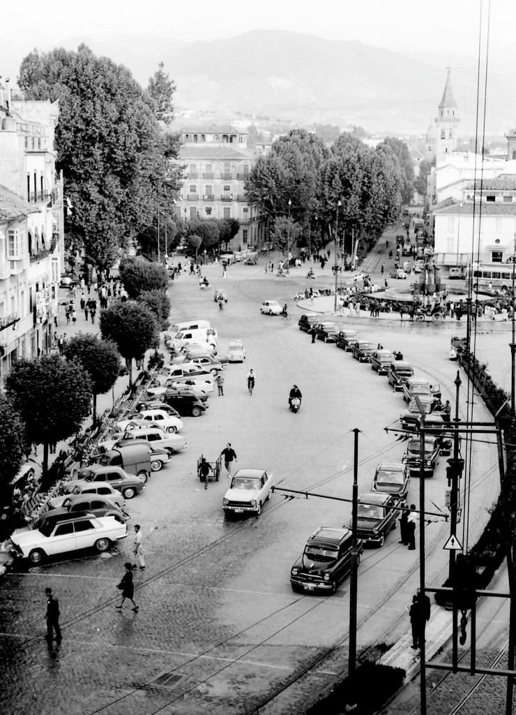 The "Puerta Real" of Granada, Spain, 1966.