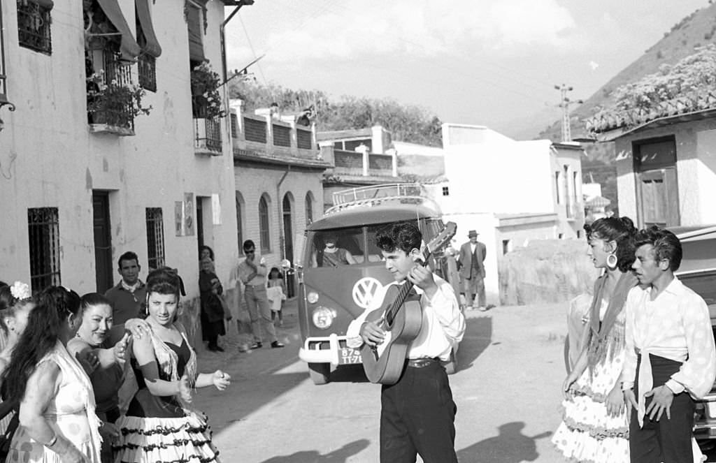 Sacromonte district of Granada, 1966, Andalusia, Spain.