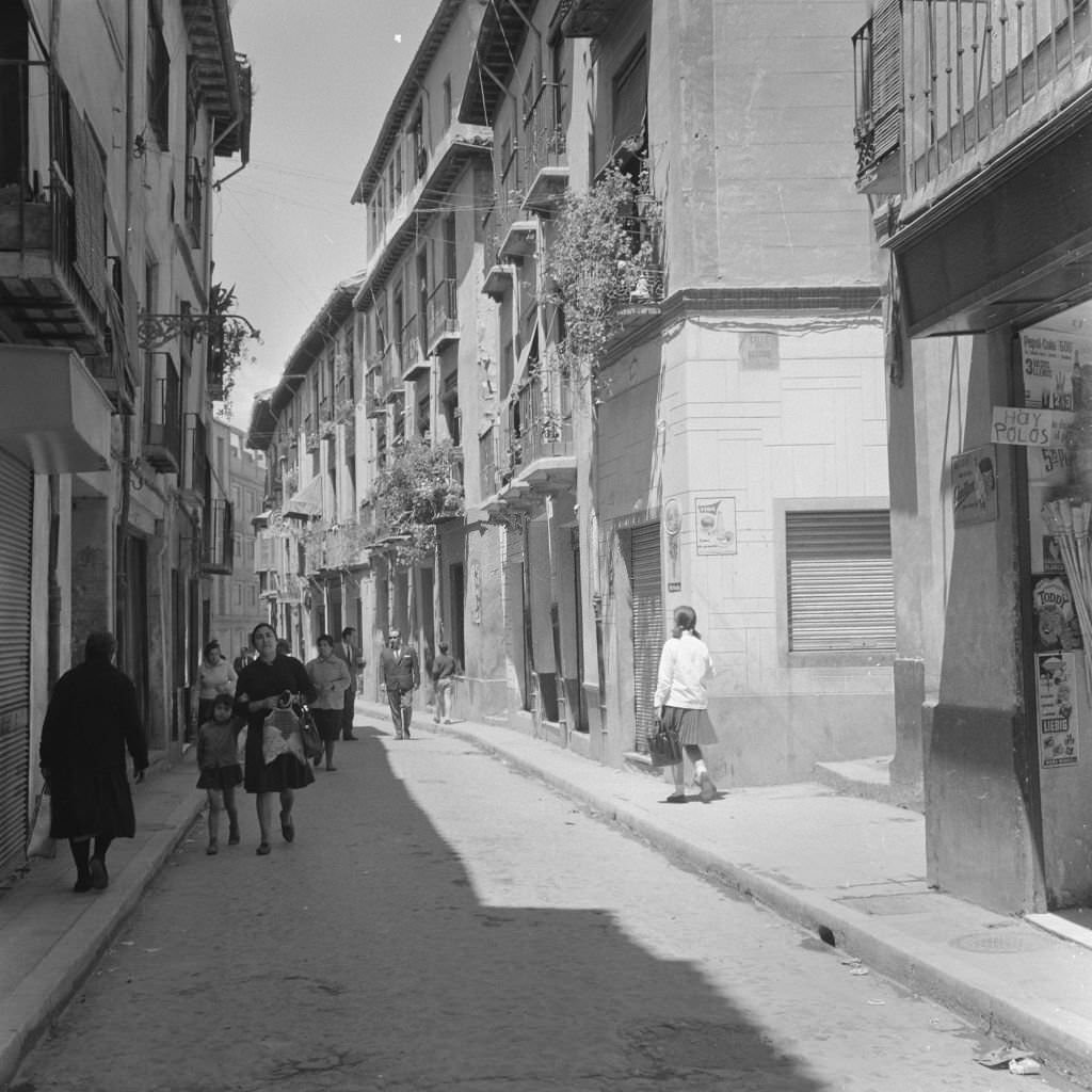 Spain, Granada, street scene, July 27, 1965, Street scenes.