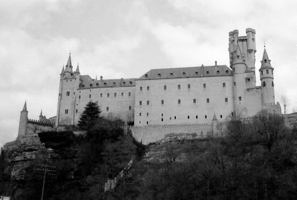 Alhambra Palace in Segovia, Castilla y Leon, Spain, 1964.