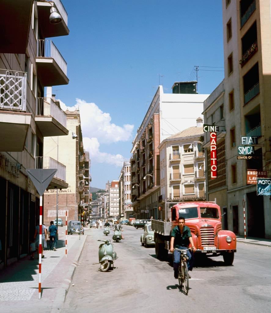 A street of Granada, Andalusia, Spain, 1968.