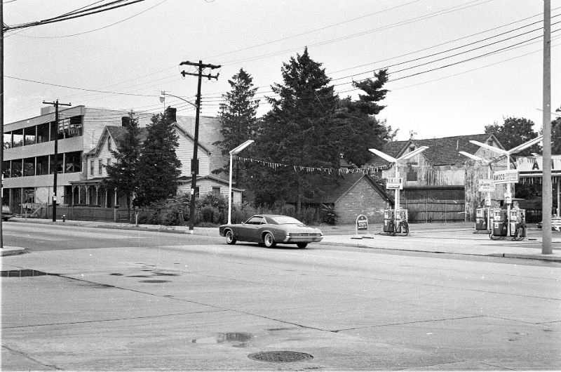 North east corner of Broadway and Old Country Rd., Hicksville, New York, 1967