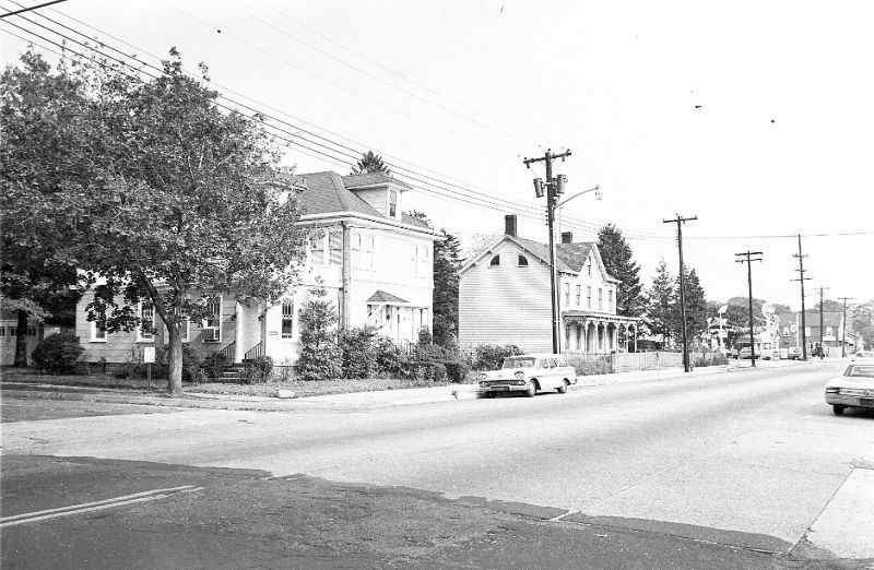 SE corner of E Carl St. and Broadway, Hicksville, New York, 1966
