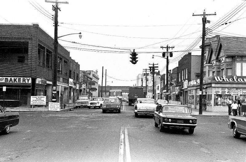 Broadway looking north from Marie St., Hicksville, New York, 1967