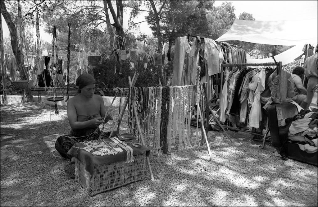 The Hippies market in Ibiza, 1977.