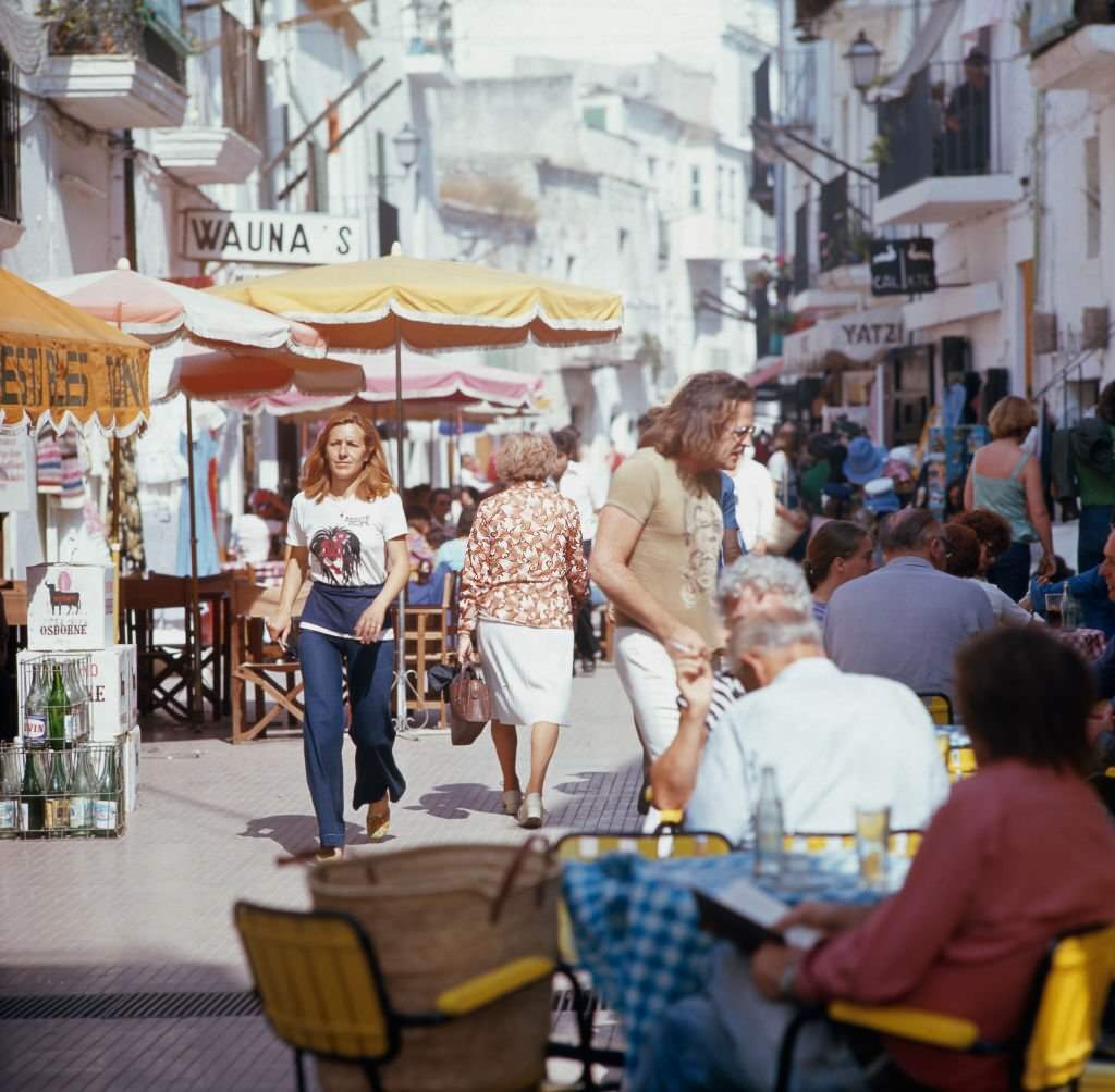 Summer vacation in the city of Ibiza, 1976.