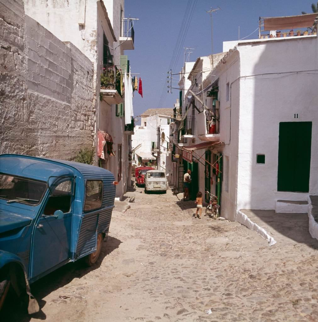 Everyday life in the city of Ibiza, 1976