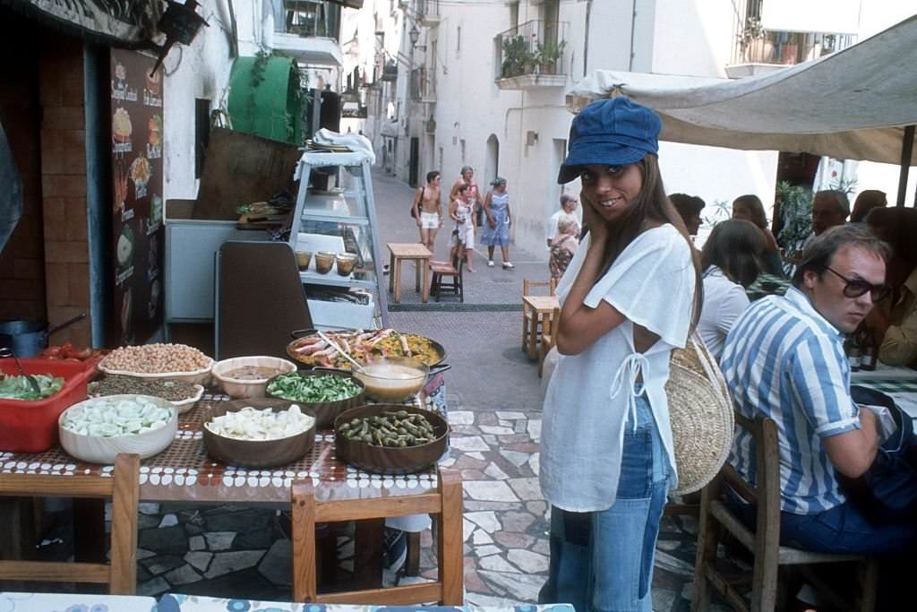 Spainish Singer Jeanette on island of Ibiza, 1978