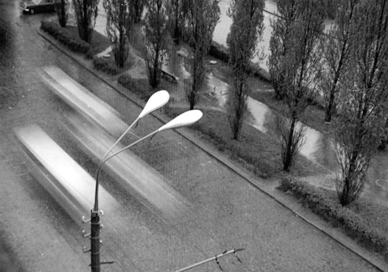 Morning traffic, Kyiv, 1969