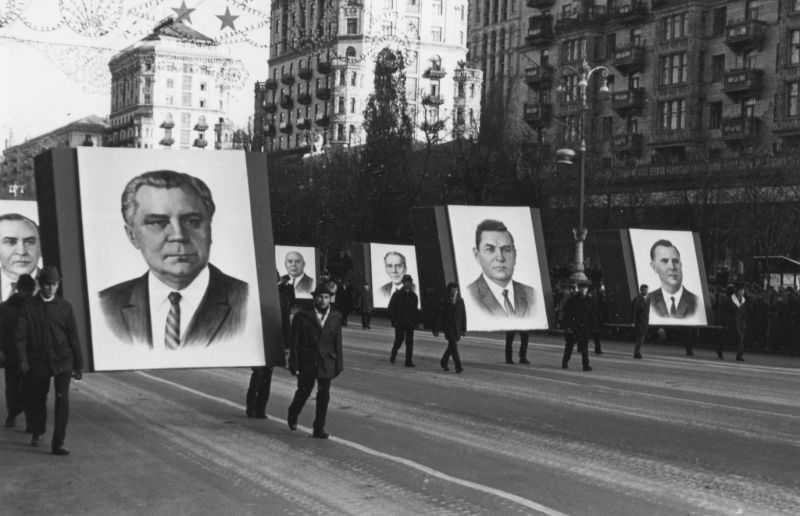 Celebration of October Revolution, Kyiv, 1972