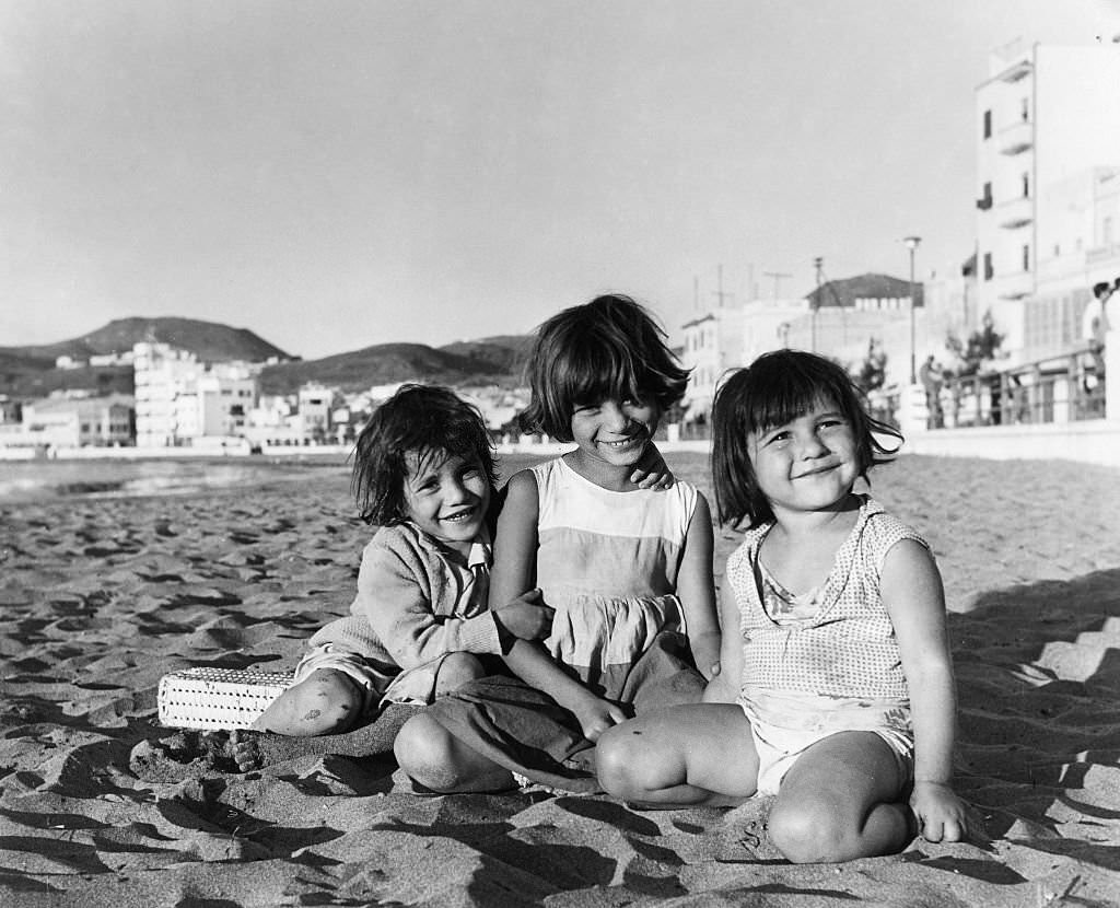 Gran Canaria Spanien - Kinder am Strand von Las Palmas, 1960s
