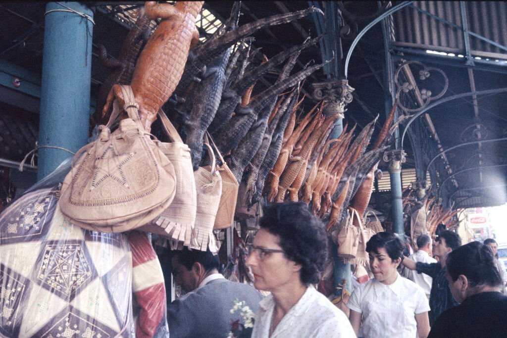 A general view of a market on January 10, 1964 in Las Palmas, Spain.
