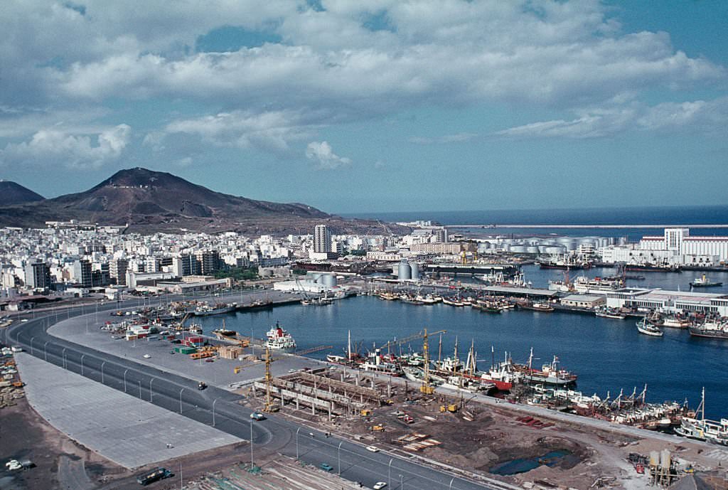 The port at Las Palmas on Gran Canaria, in the Canary Islands, 1965.