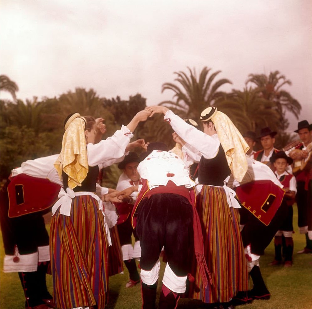 Folkloric dance in Las Palmas, 1960