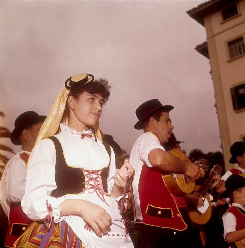 Folkloric dance in Las Palmas, 1959