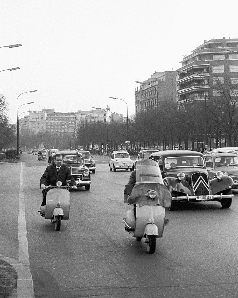 The "Paseo De La Castellana", Madrid, 1965