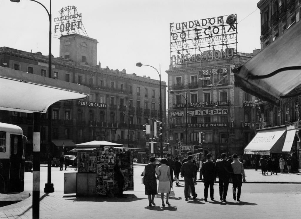 Puerta del Sol, Madrid, 1960s