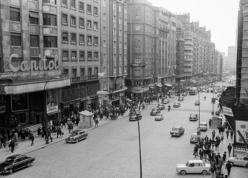 The "Gran Via" Of Madrid in 1965.