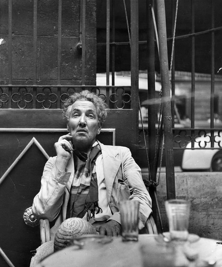 Robert von Ranke Graves at a cafe in Palma de Majorca, 1954