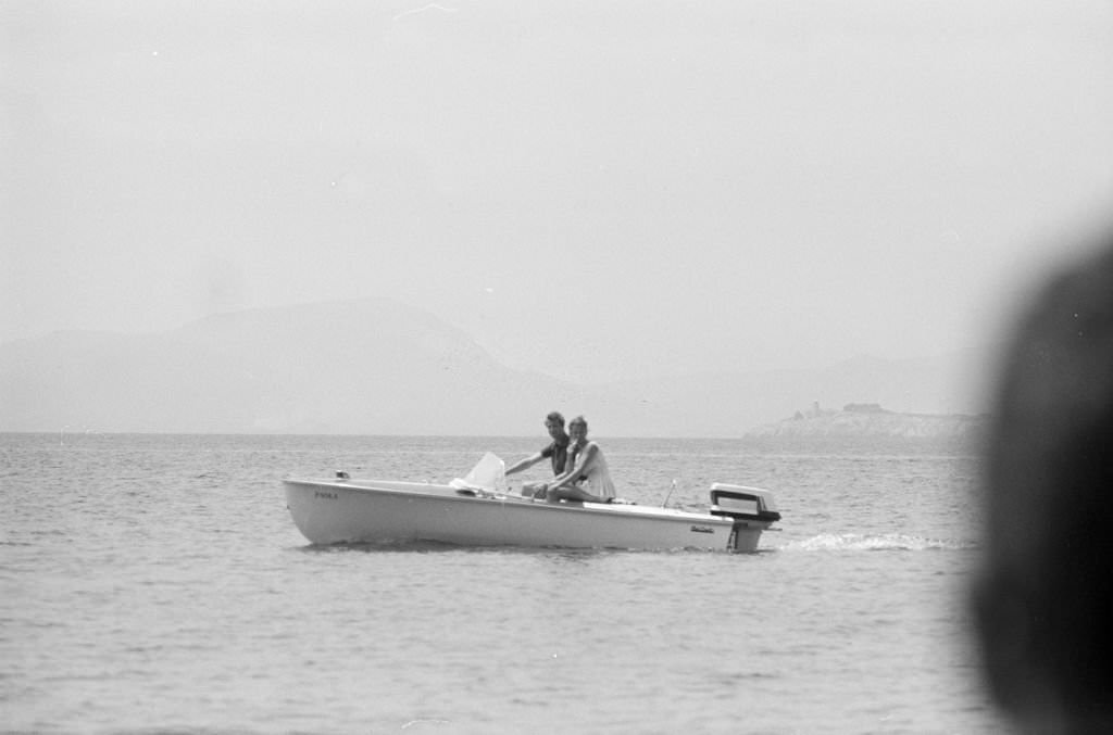 Honeymoon of Albert and Paola of Belgium in Majorca, 1959