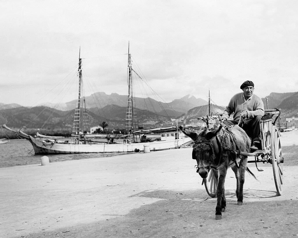 Hafen von Puerto de Andratx, Mallorca, 1959