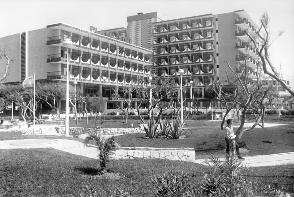 The Hotel Playa Golf in Arenal on the Balearic Island of Mallorca, 1972