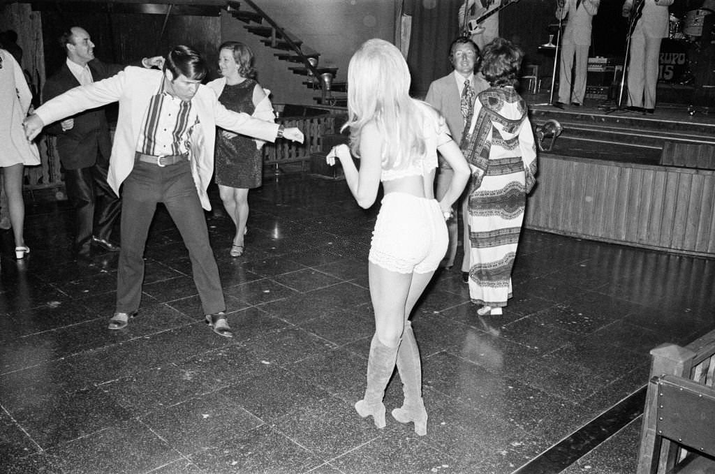 A night out in Majorca, Spain, August 1971.