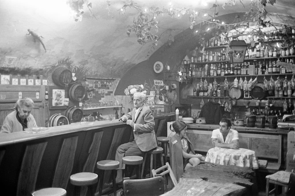 A night out in Majorca, Spain, August 1971.