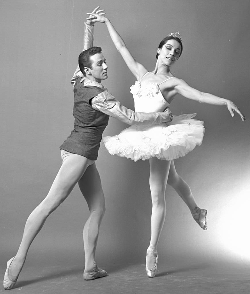 Maria Tallchief and Kent Stowell in "Sylvia", 1964