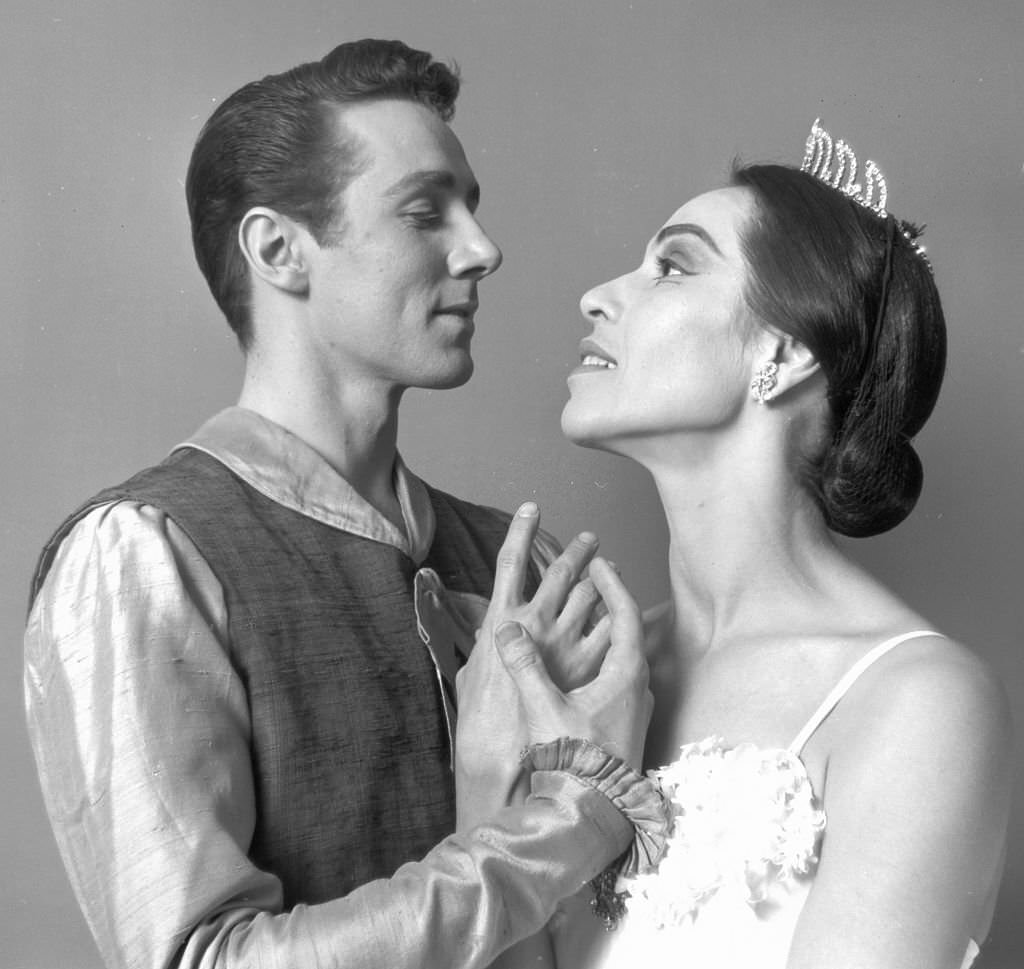 Maria Tallchief and Kent Stowell in "Sylvia", 1964