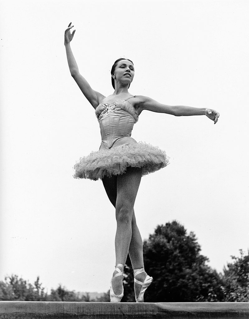 Maria Tallchief performing 'Sylvia' in 1951 at Jacob's Pillow.