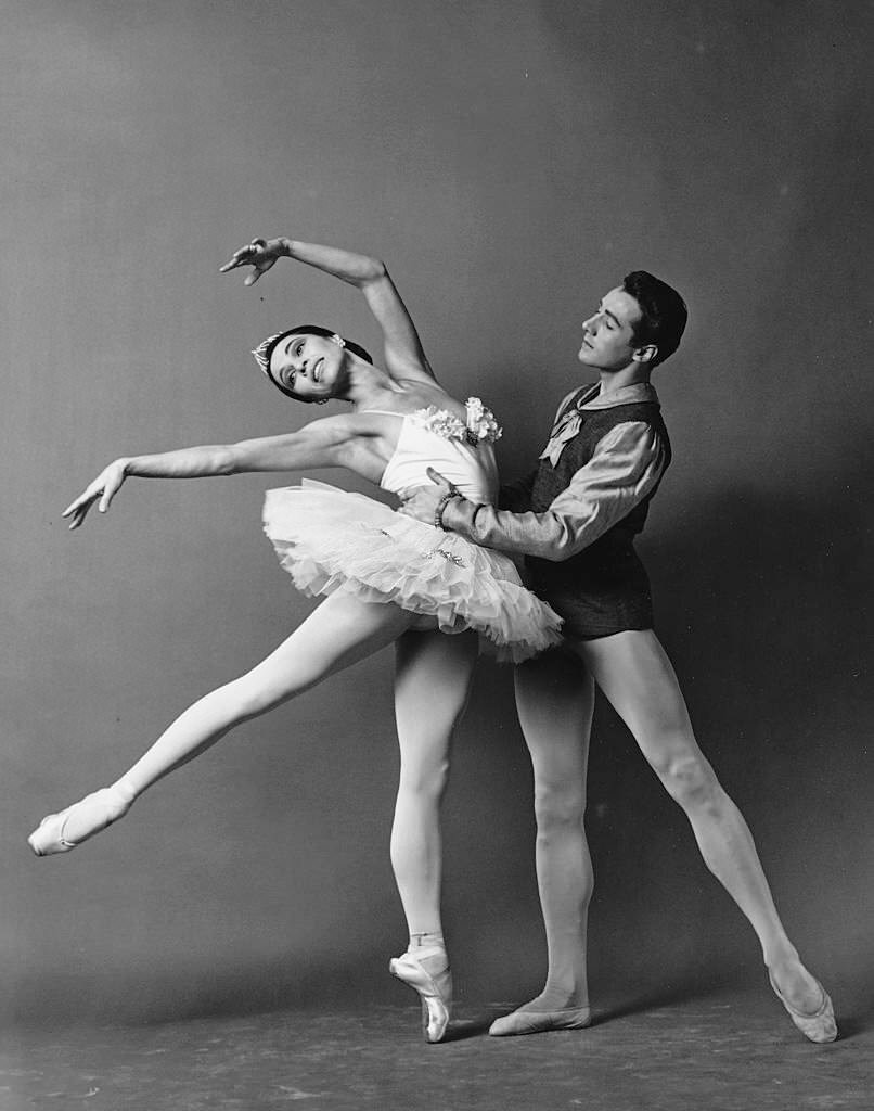 Maria Tallchief and Kent Stowell performing 'Sylvia' in 1964.